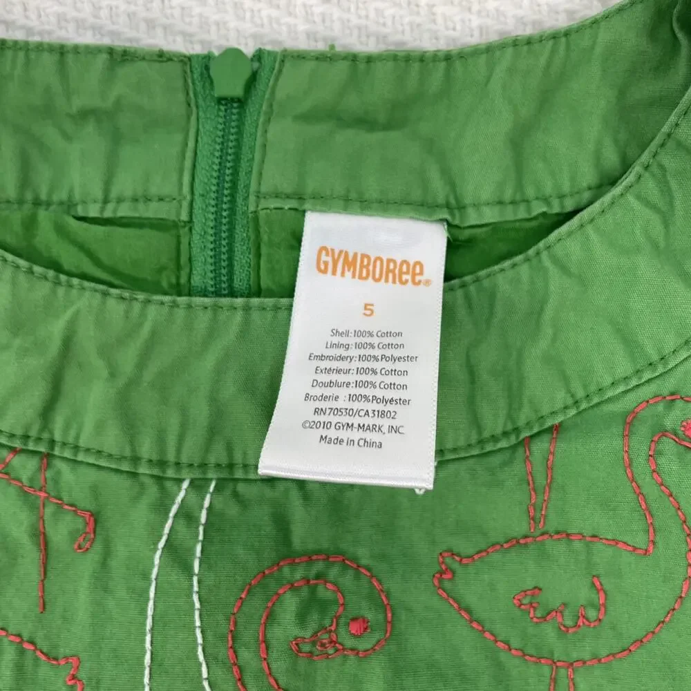 Gymboree Flamingo Embroidered Dress